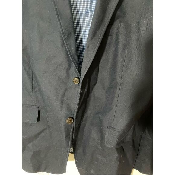 Saddlebred Navy 4 Way Stretch Blazer SZ 42 Short - Picture 8 of 11